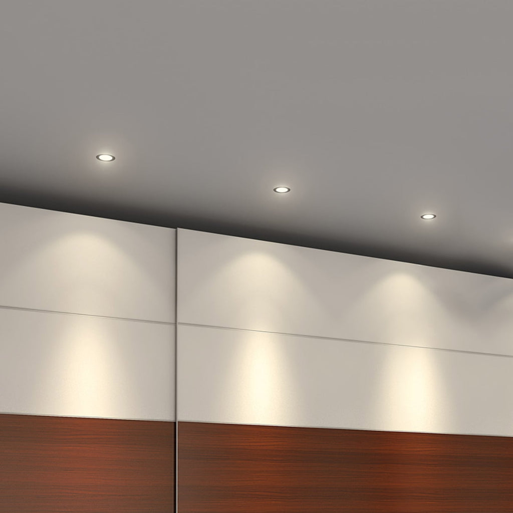 LED innbyggingsspot rund CCT 2700-5000K Ø7,5 cm IP44 Hera bakside