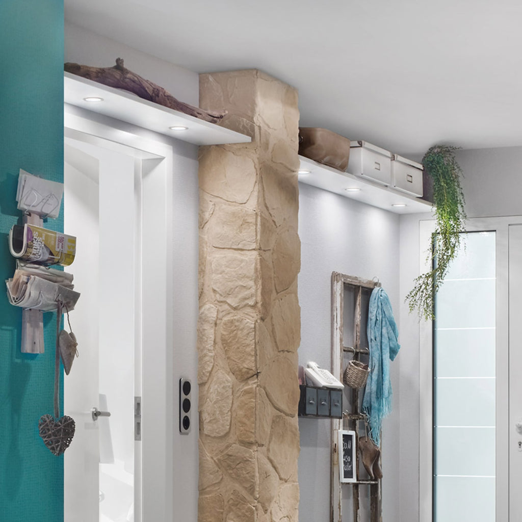 Detalj av LED innbyggingsspot rund CCT 2700-5000K Ø7,5 cm IP44 Hera