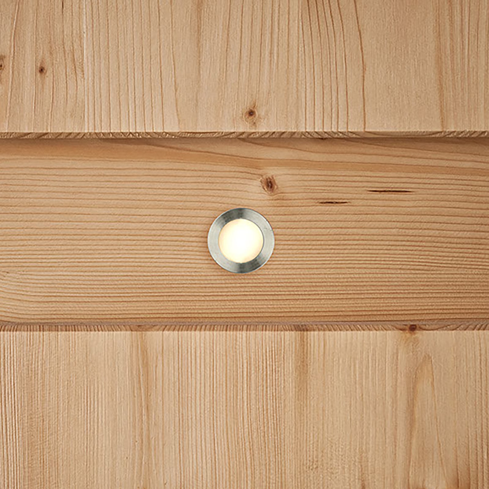 LED innbyggingsspot rund rustfritt stål IP68 Ø1,8 cm 12V - EVN forfra