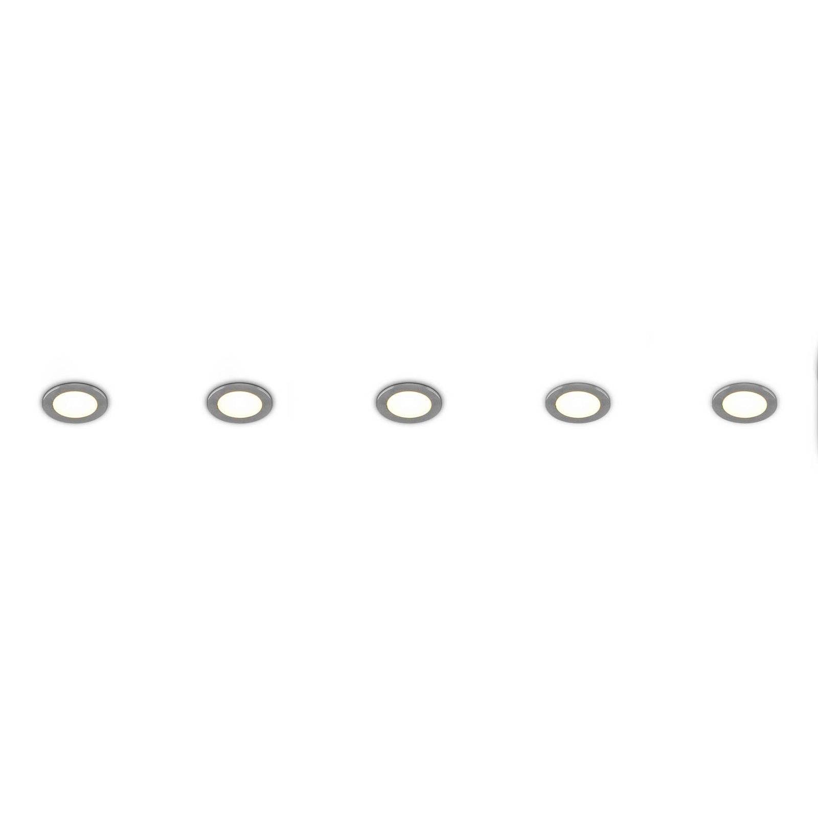 LED innbyggingsspot rustfritt stål Ø1,8 cm bakside med kabel