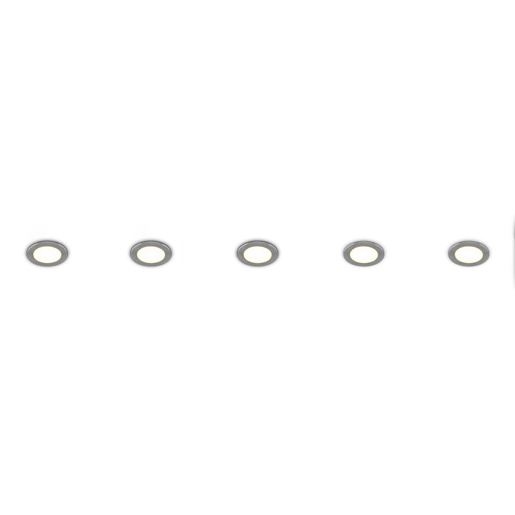 LED innbyggingsspot rustfritt stål Ø1,8 cm bakside med kabel