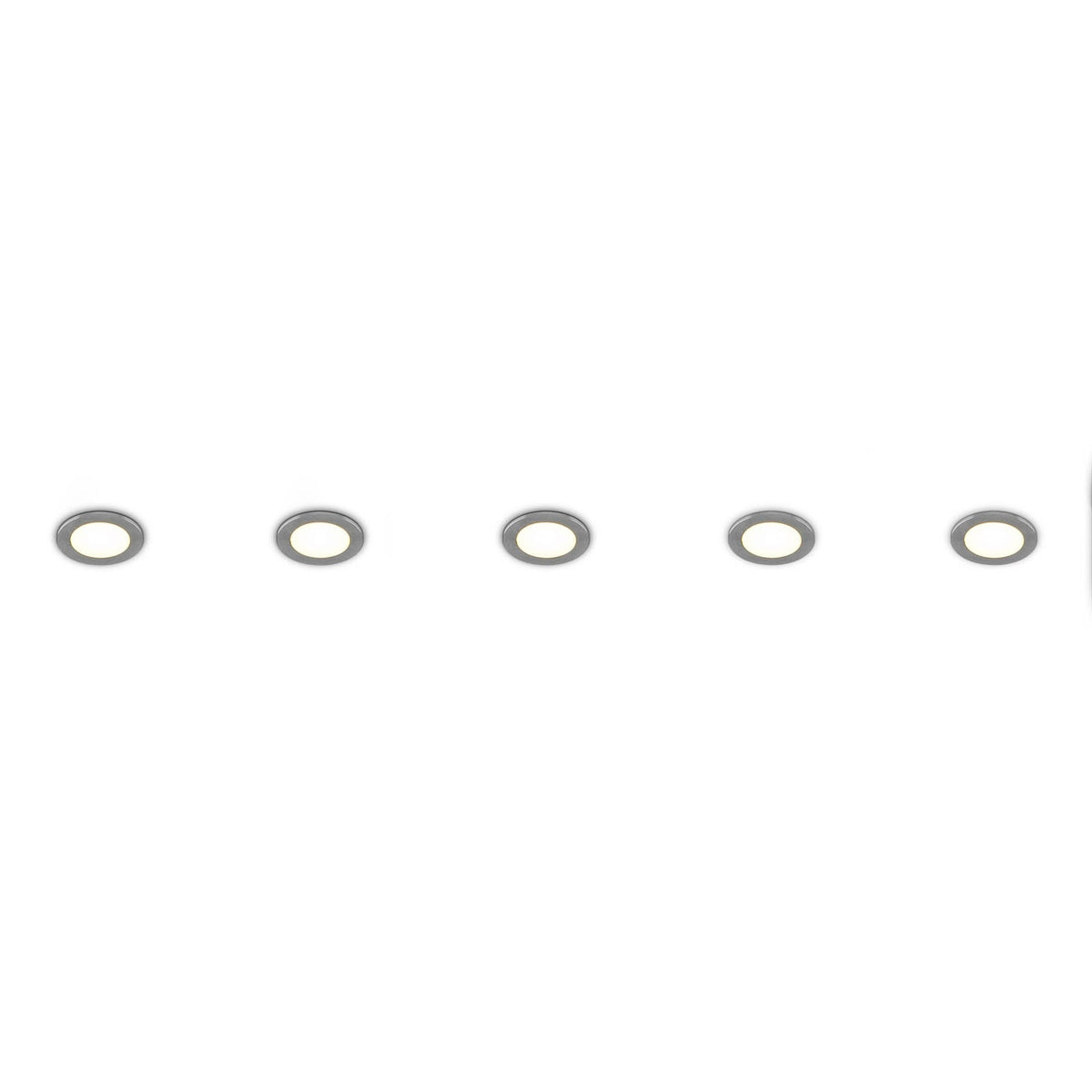 LED innbyggingsspot rustfritt stål Ø1,8 cm bakside med kabel