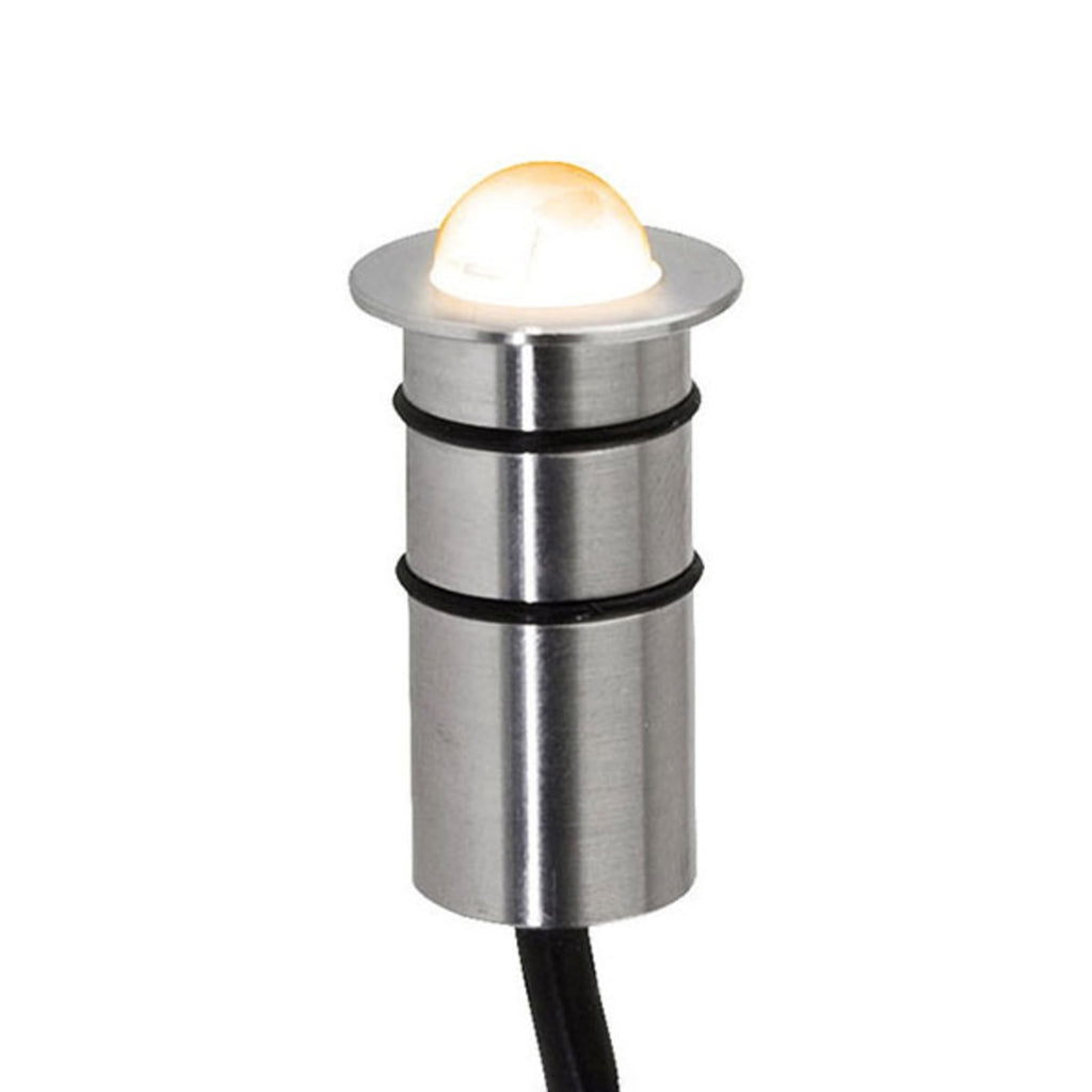 LED innbyggingsspot med linse rustfritt stål IP68 0,3W 12V forfra