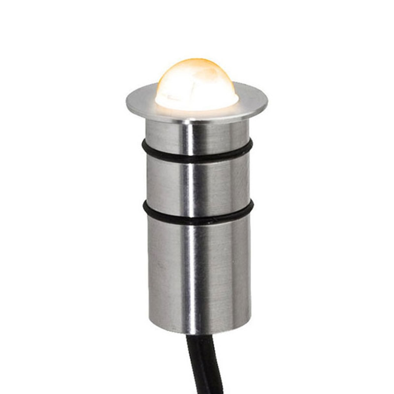 LED innbyggingsspot med linse rustfritt stål IP68 0,3W 12V forfra