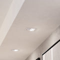 LED innbyggingsspot Saliceto firkantet svingbar 4000K hvit forfra