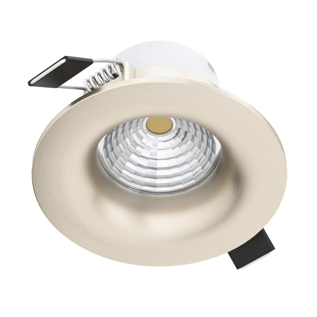 Montert LED innbyggingsspot Saliceto dimbar matt nikkel Ø8,8 cm