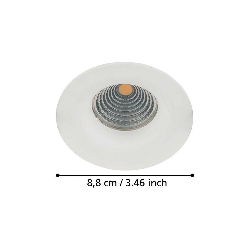 LED innbyggingsspot Saliceto rund aluminium dimbar 6W detalj