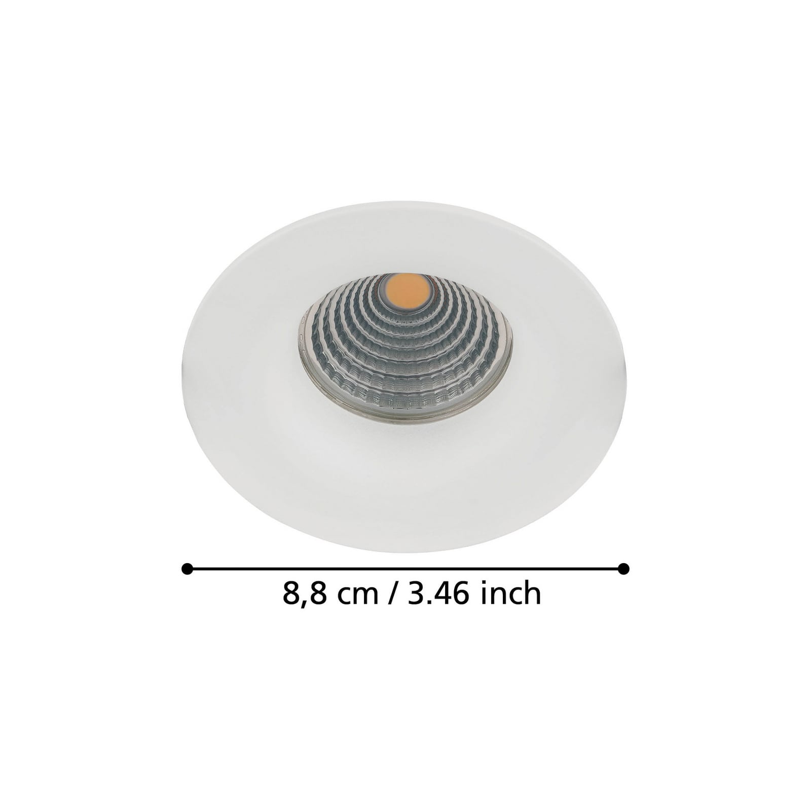 LED innbyggingsspot Saliceto rund aluminium dimbar 6W detalj