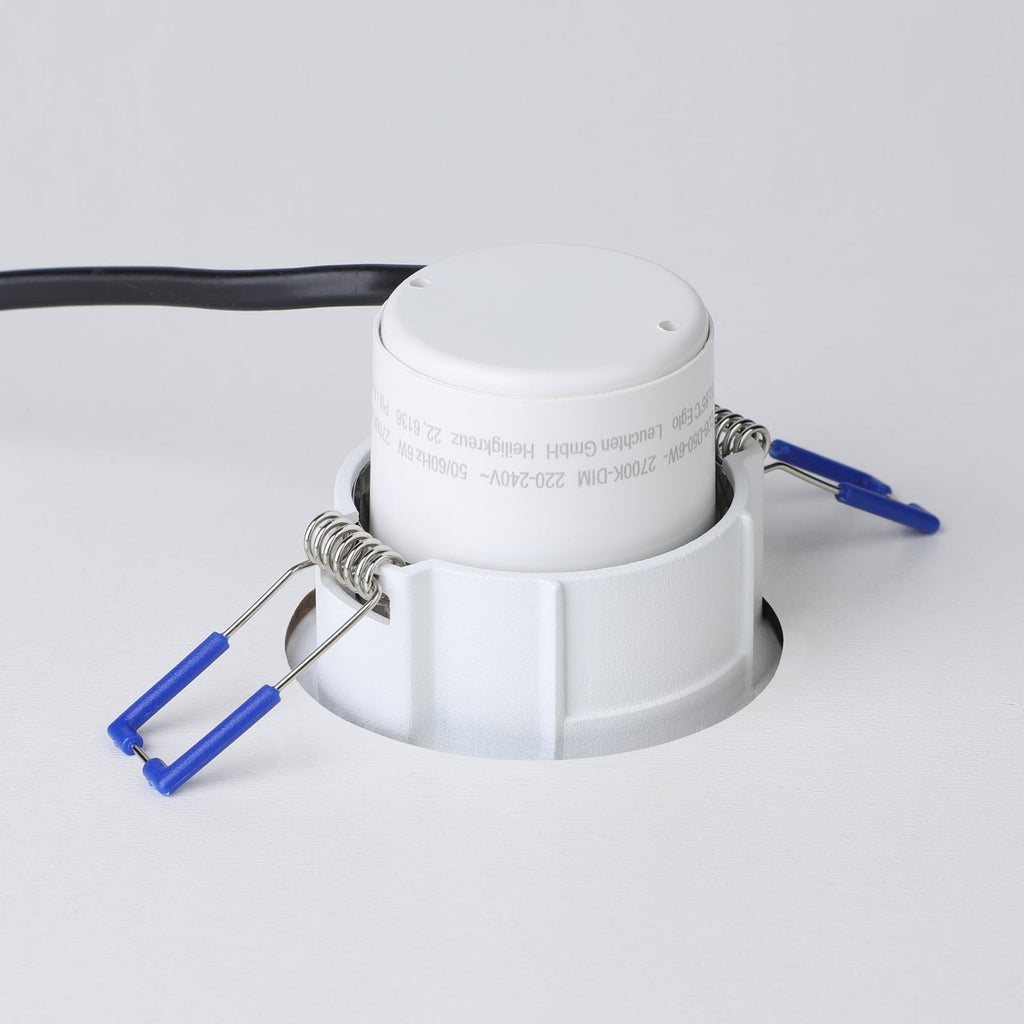 LED innbyggingsspot Saliceto rund aluminium dimbar 6W side
