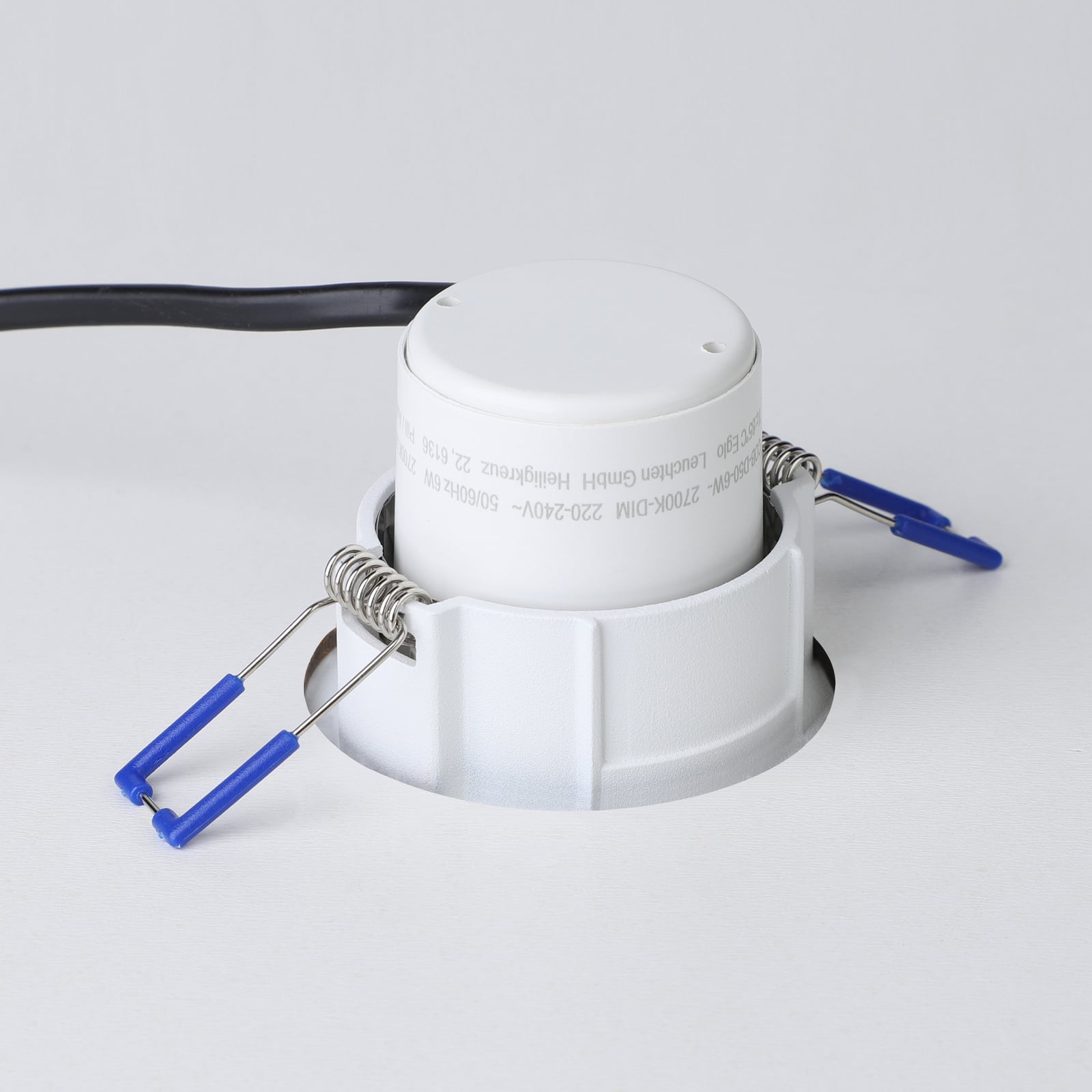 LED innbyggingsspot Saliceto rund aluminium dimbar 6W side