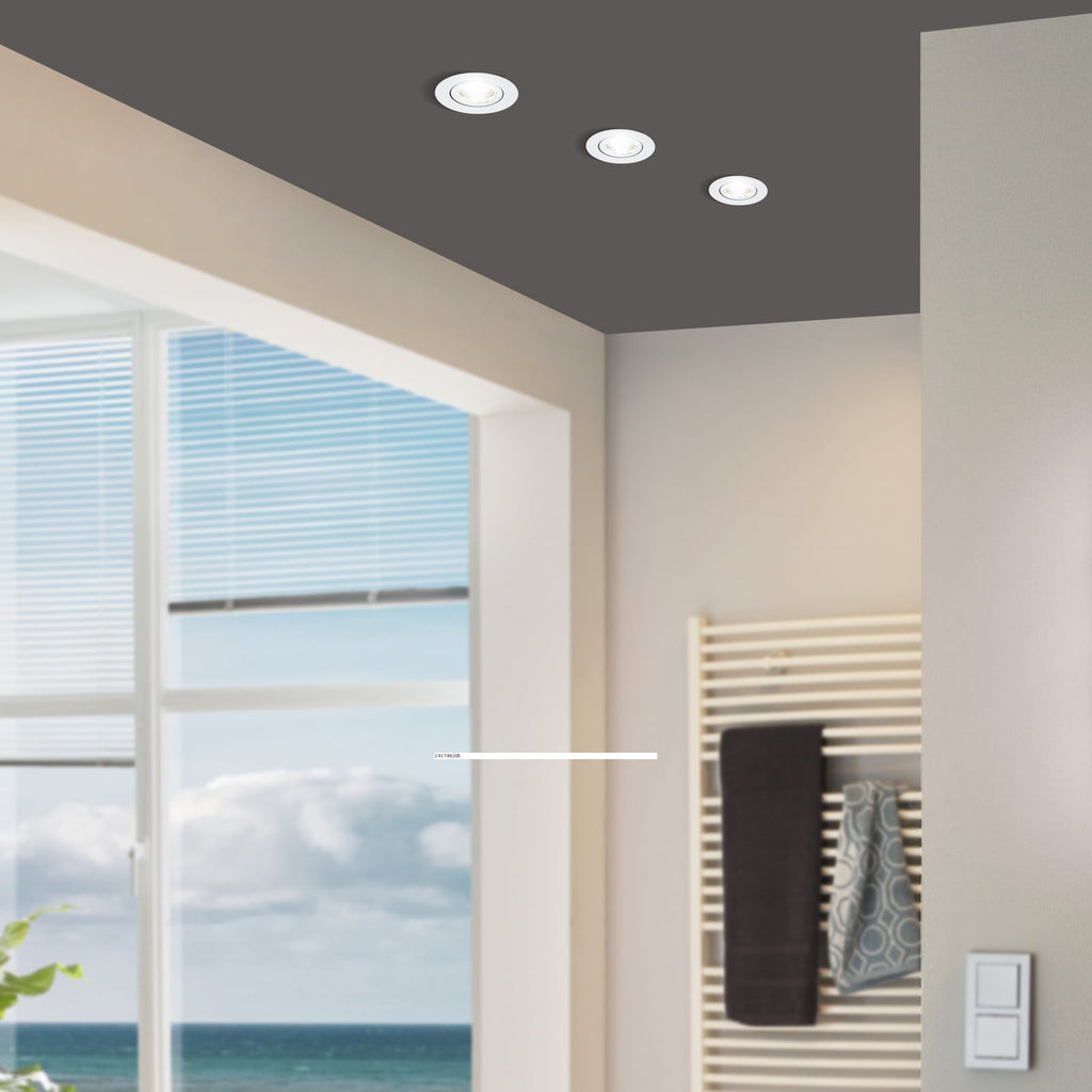 LED innbyggingsspot Saliceto svingbar dimbar hvit 4000K bakside
