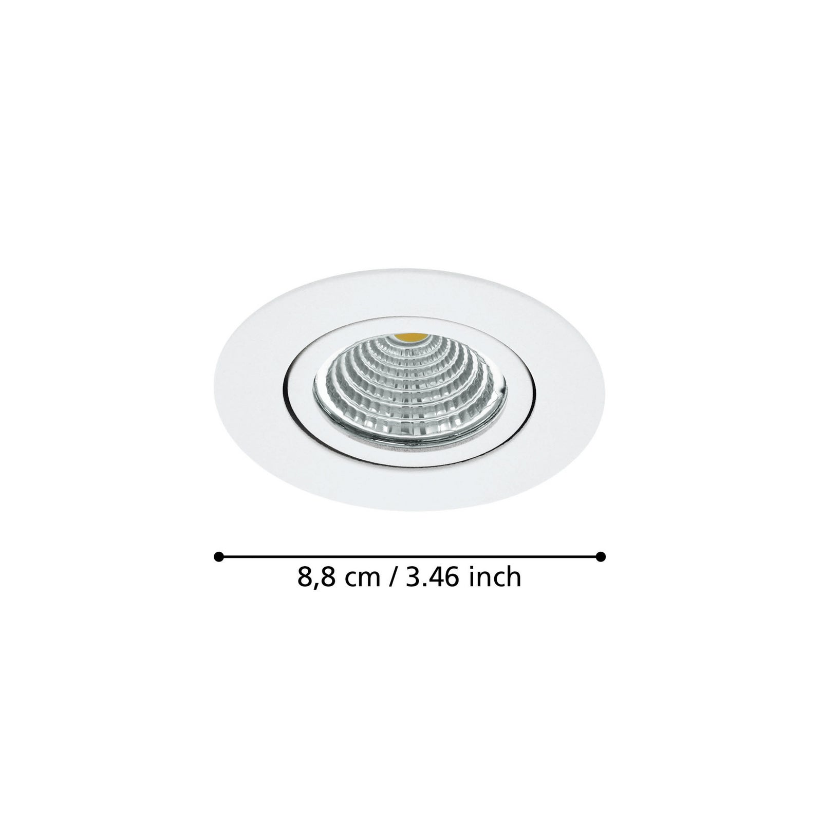 LED innbyggingsspot Saliceto svingbar dimbar hvit 4000K detalj av ramme