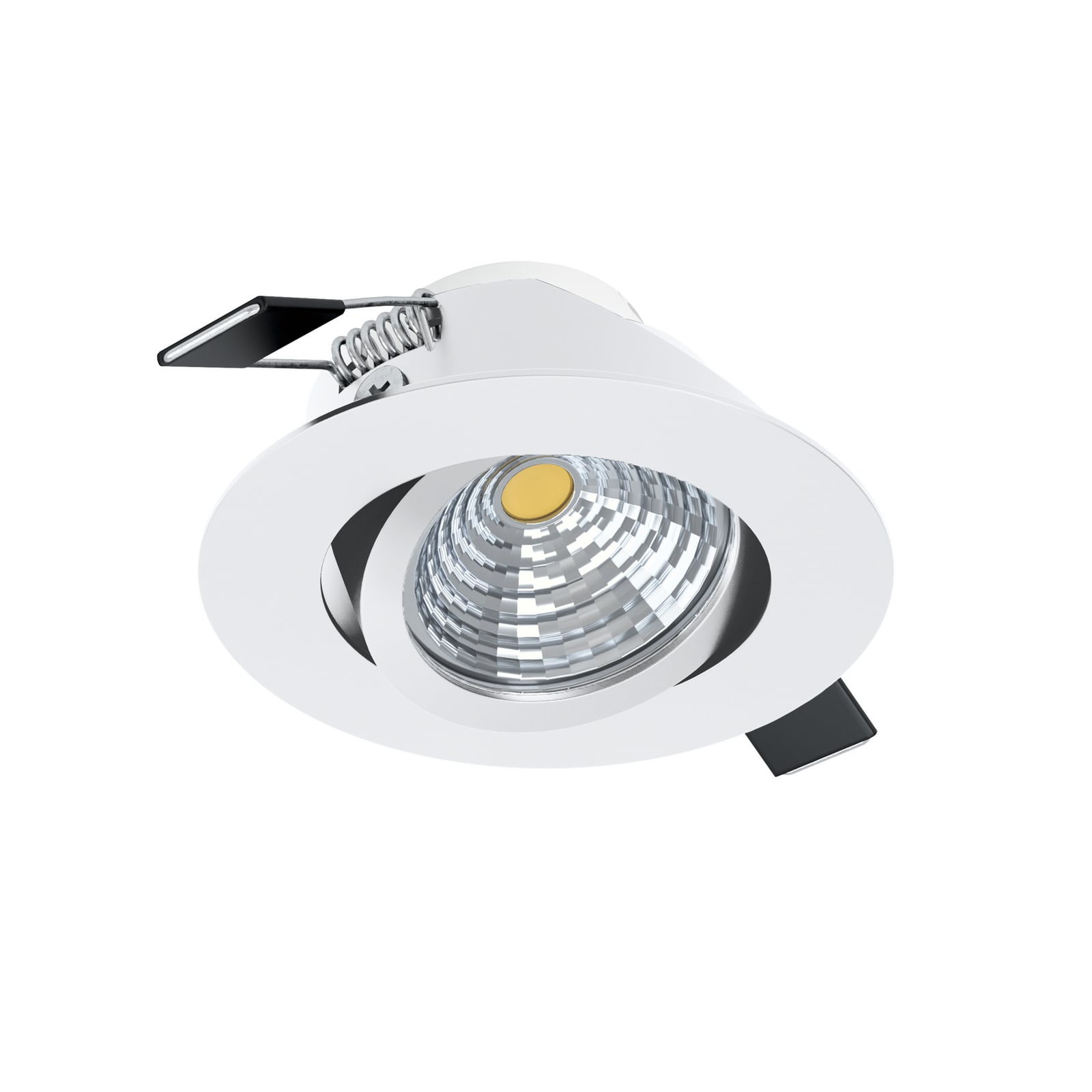 LED innbyggingsspot Saliceto svingbar dimbar hvit 4000K montert i tak