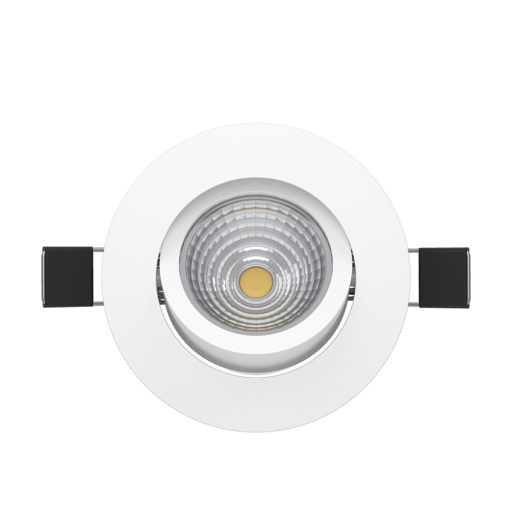 LED innbyggingsspot Saliceto svingbar dimbar hvit 4000K justerbar svingfunksjon