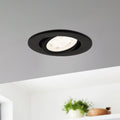 LED innbyggingsspot Saliceto-Z dimbar RGBW Zigbee Ø8,8 cm svart forfra