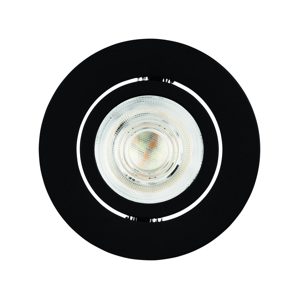 LED innbyggingsspot Saliceto-Z dimbar RGBW Zigbee Ø8,8 cm svart nærbilde