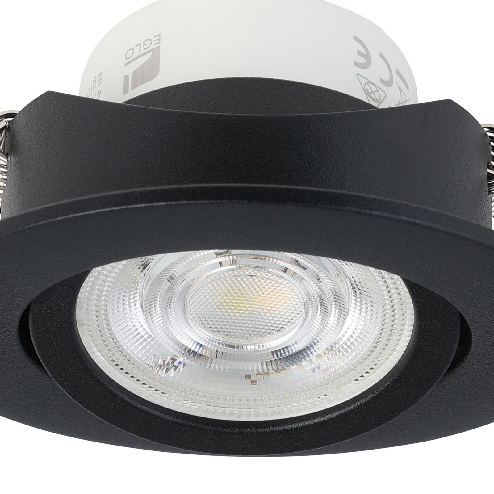 LED innbyggingsspot Saliceto-Z dimbar RGBW Zigbee Ø8,8 cm svart side