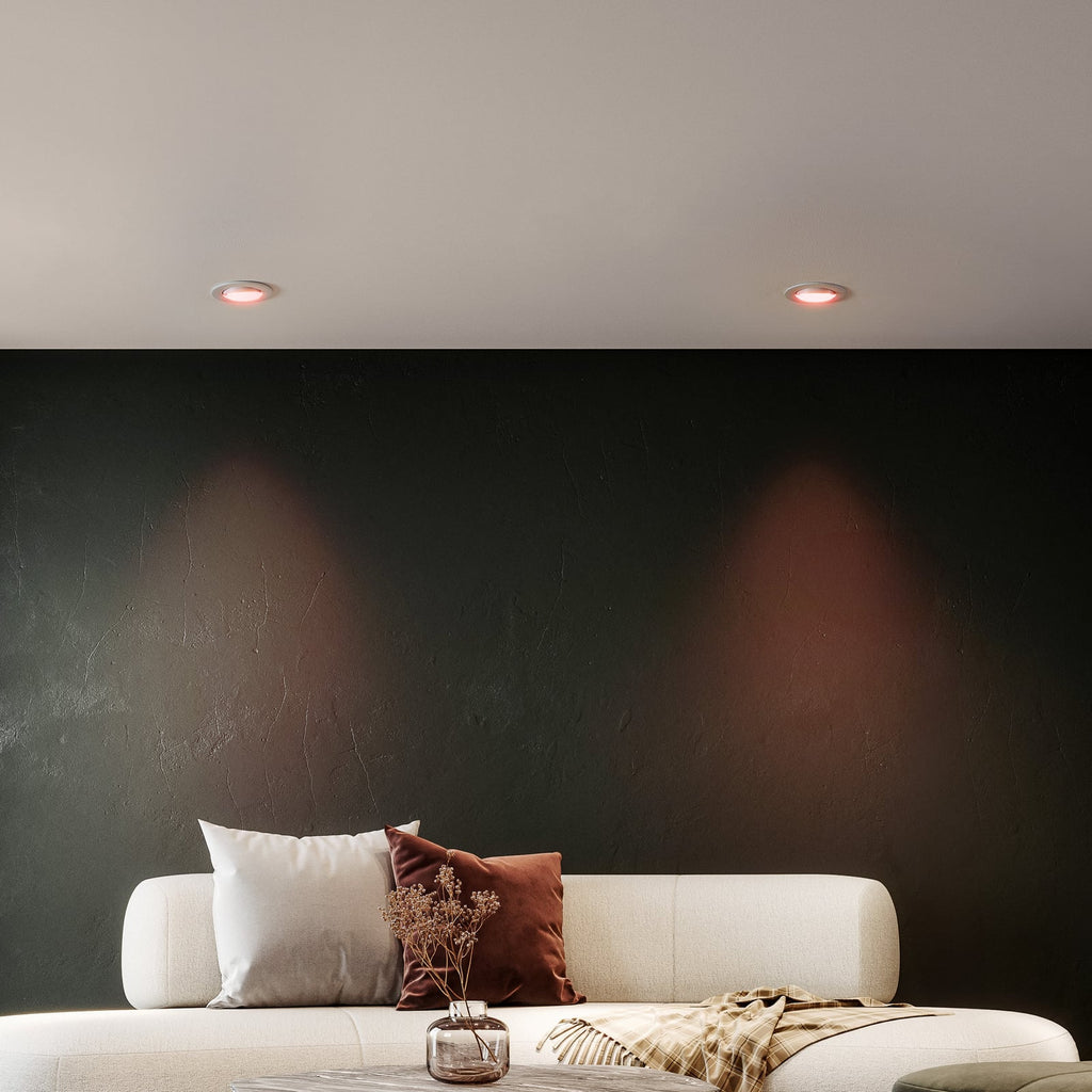 LED innbyggingsspot Saliceto-Z RGBW dimbar Ø8,8 cm hvit bakside
