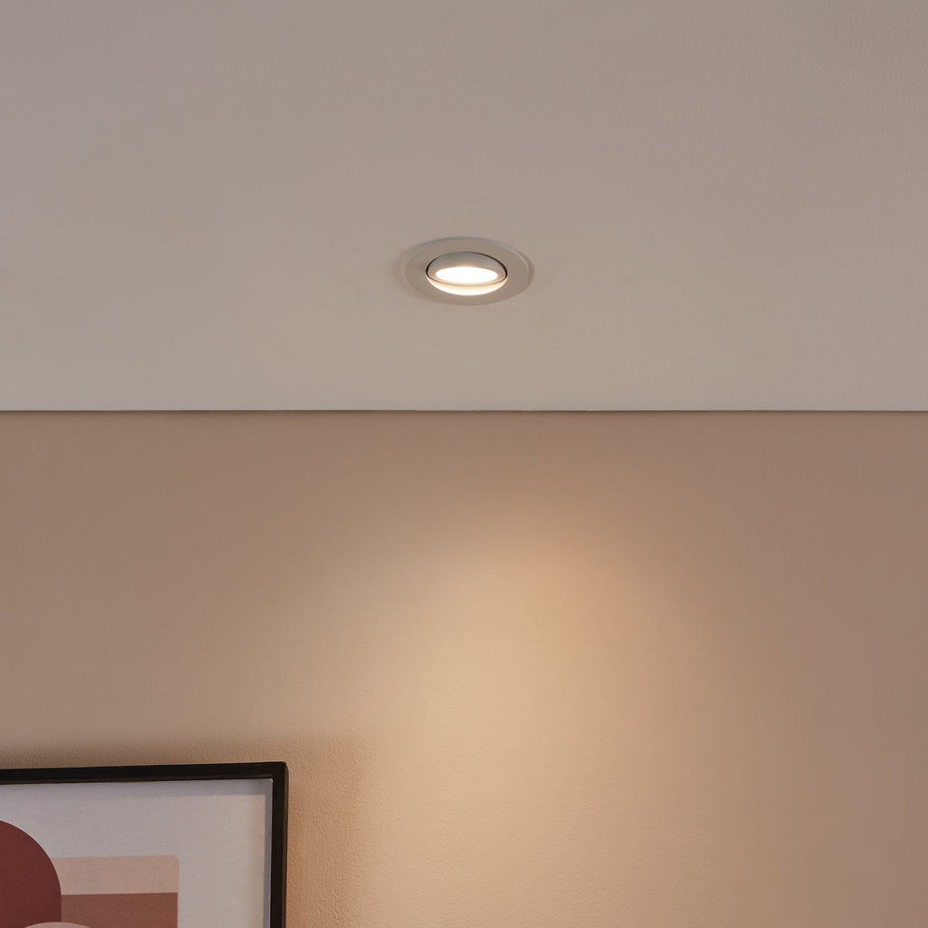 Montert LED innbyggingsspot Saliceto-Z RGBW dimbar Ø8,8 cm hvit i tak