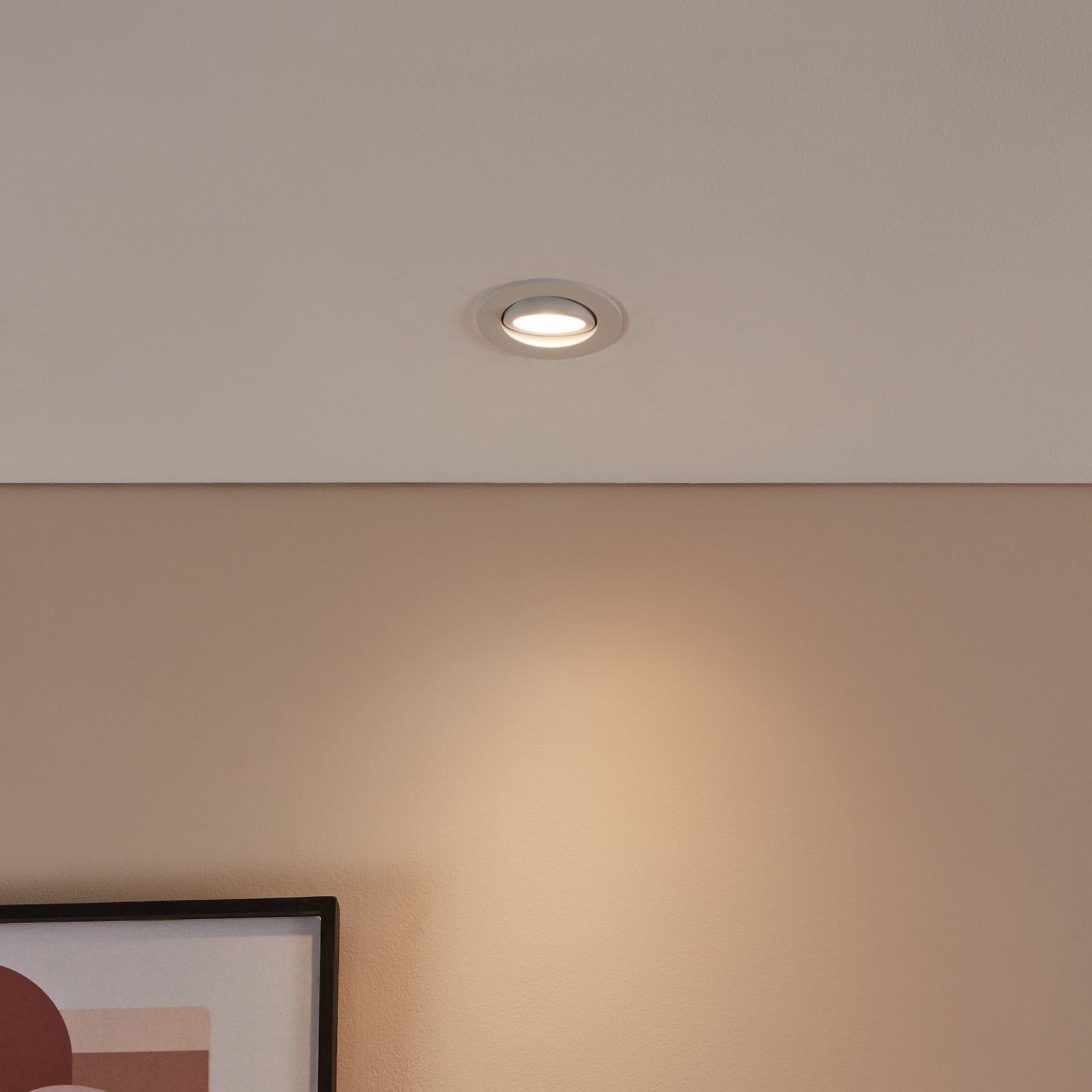 Montert LED innbyggingsspot Saliceto-Z RGBW dimbar Ø8,8 cm hvit i tak