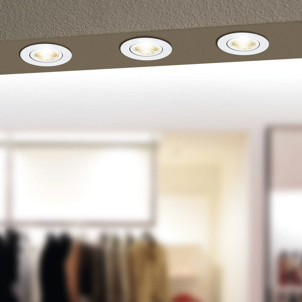 LED innbyggingsspot Saliceto-Z RGBW dimbar Ø8,8 cm hvit med smart home integrasjon