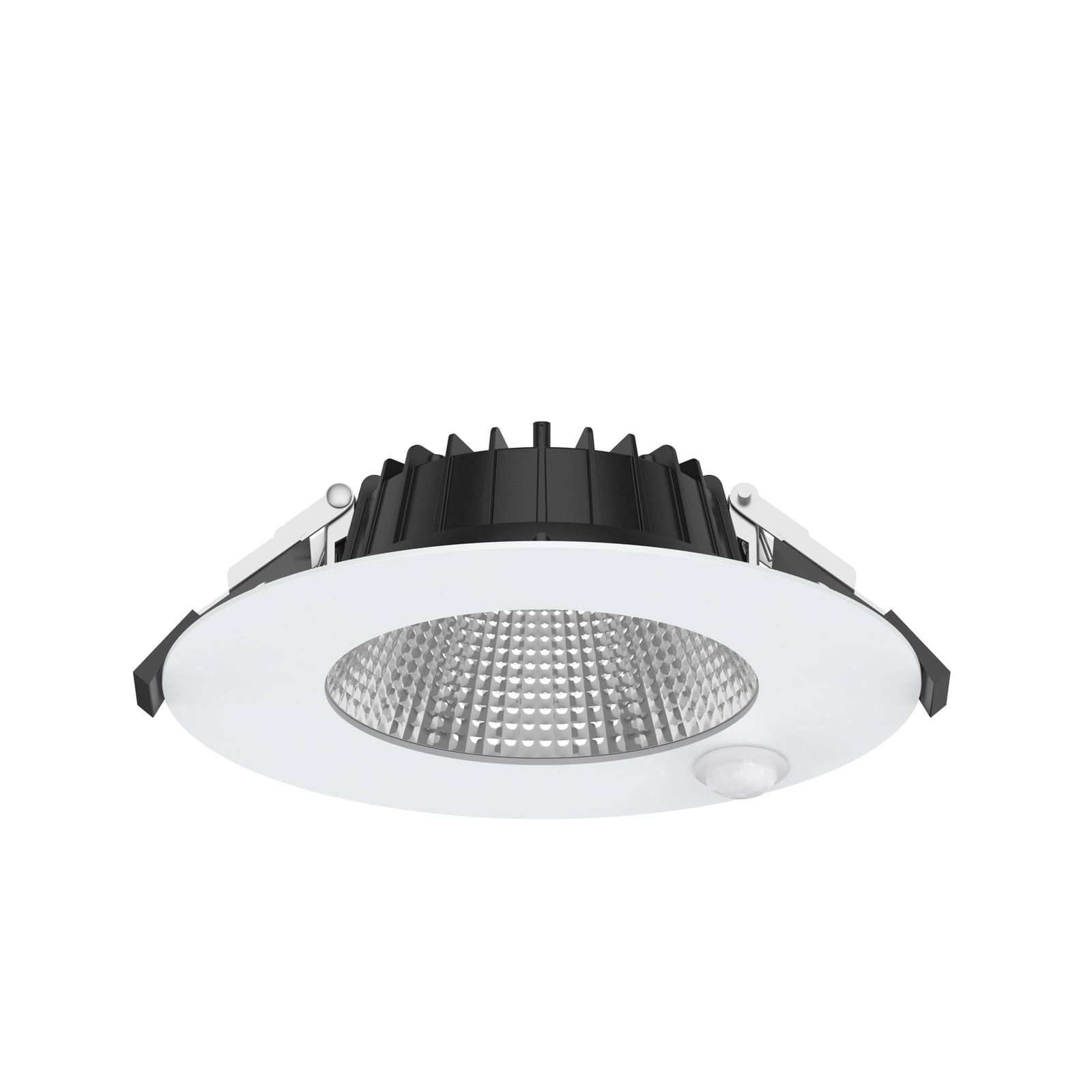 LED innbyggingsspot Shift Ø18 cm hvit dimbar med bevegelsessensor front