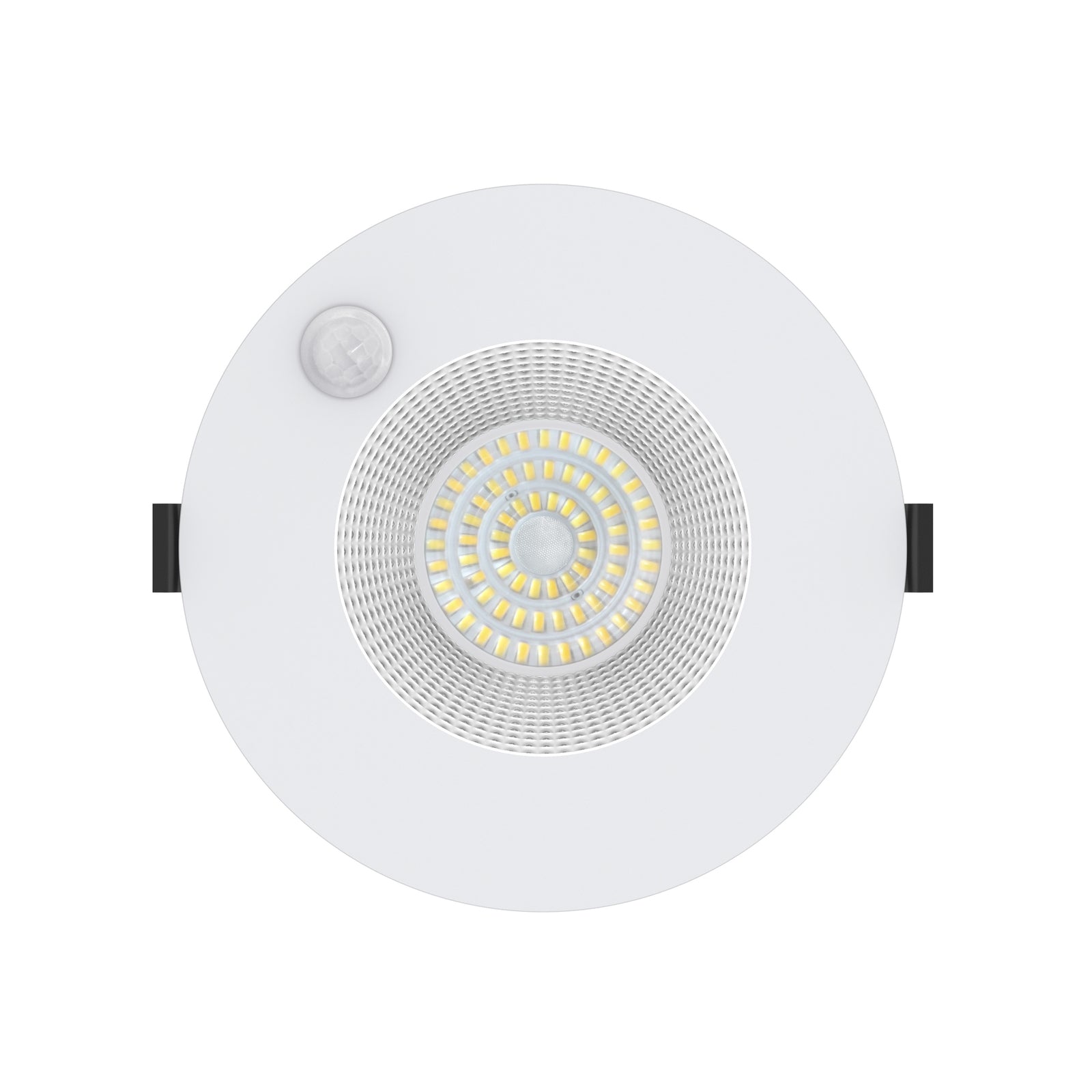 LED innbyggingsspot Shift Ø18 cm hvit dimbar med bevegelsessensor montert i tak