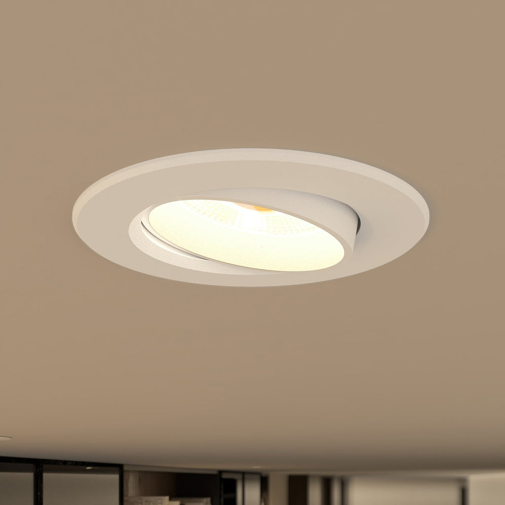 LED innbyggingsspot Shima dimbar hvit 7W 3000K Ø8,5 cm forfra