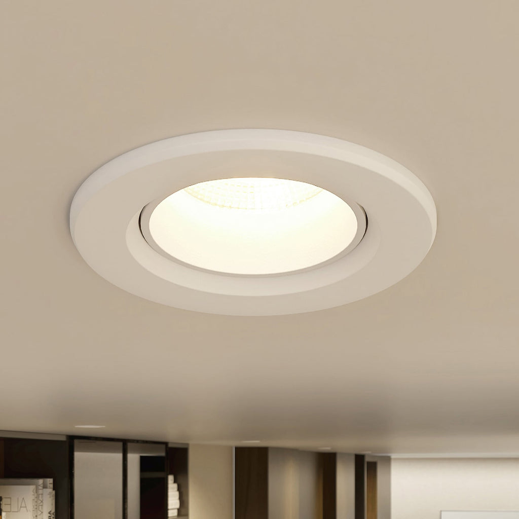 Bakside av LED innbyggingsspot Shima dimbar hvit 7W 3000K Ø8,5 cm