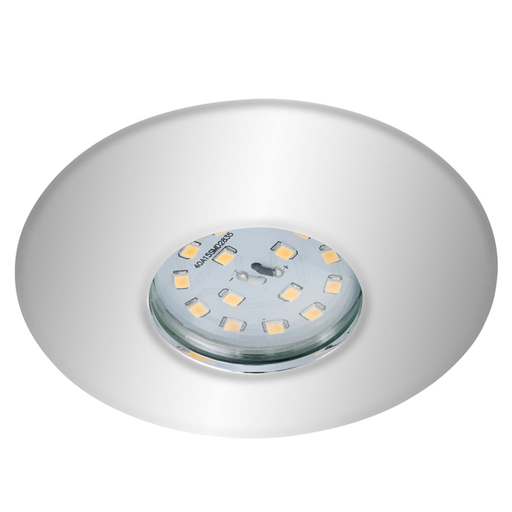 LED innbyggingsspot Shower krom IP65 5W varmhvit bakside