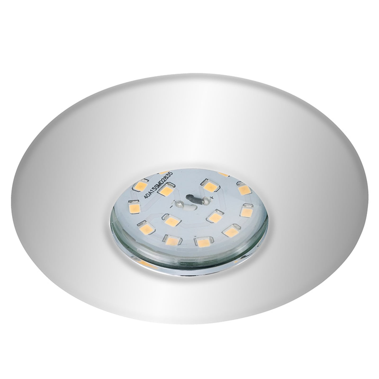 LED innbyggingsspot Shower krom IP65 5W varmhvit bakside