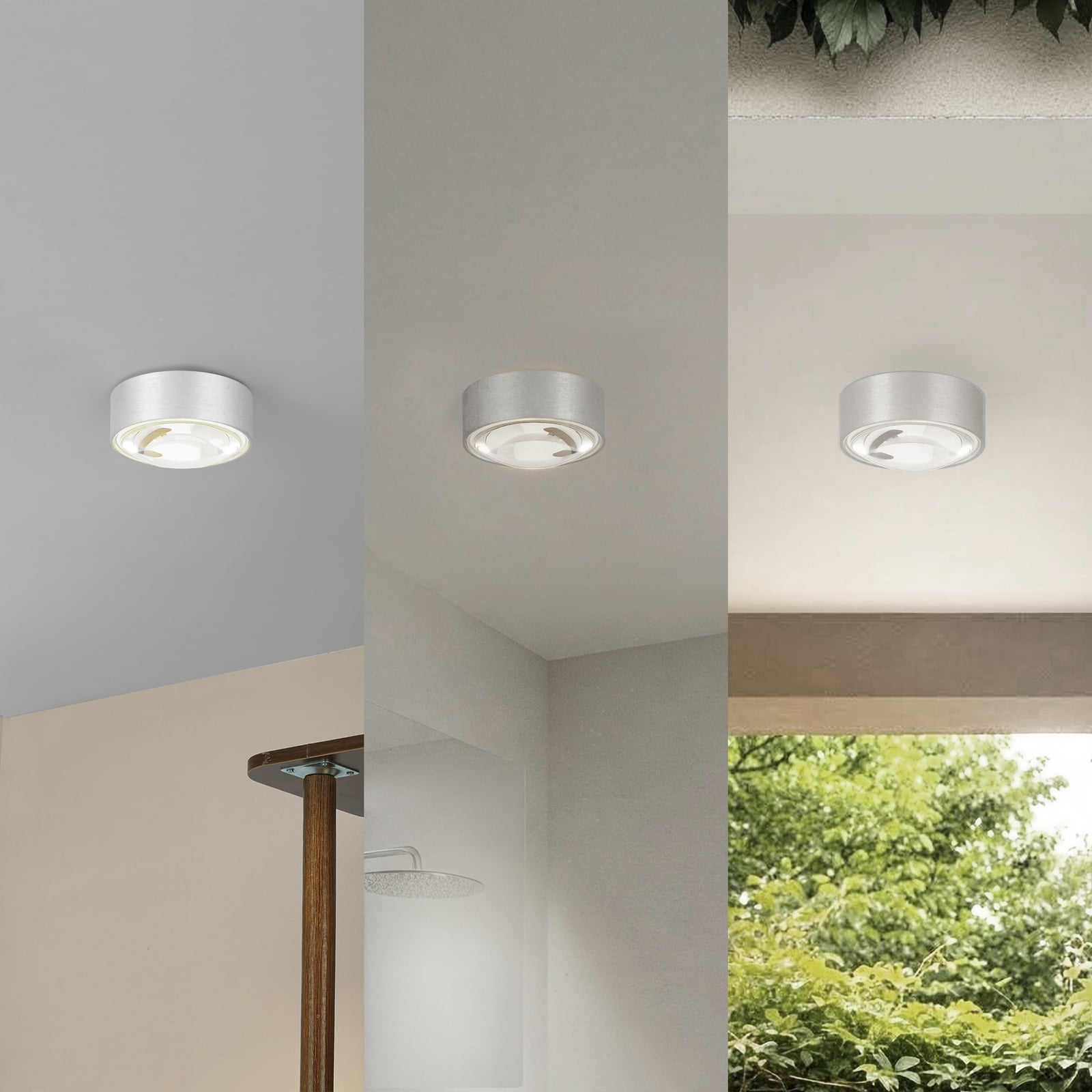 LED innbyggingsspot Siaka grå aluminium bakside