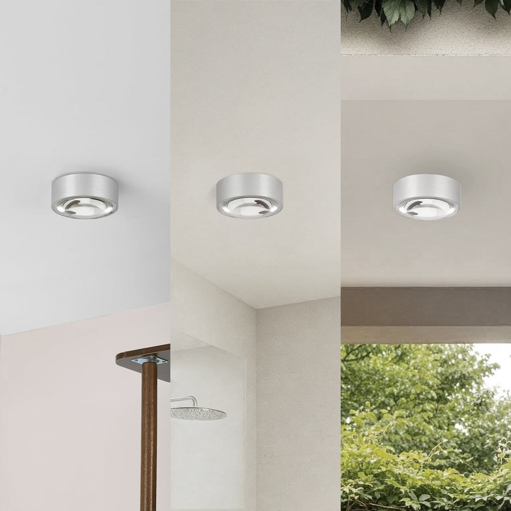 LED innbyggingsspot Siaka grå aluminium detalj