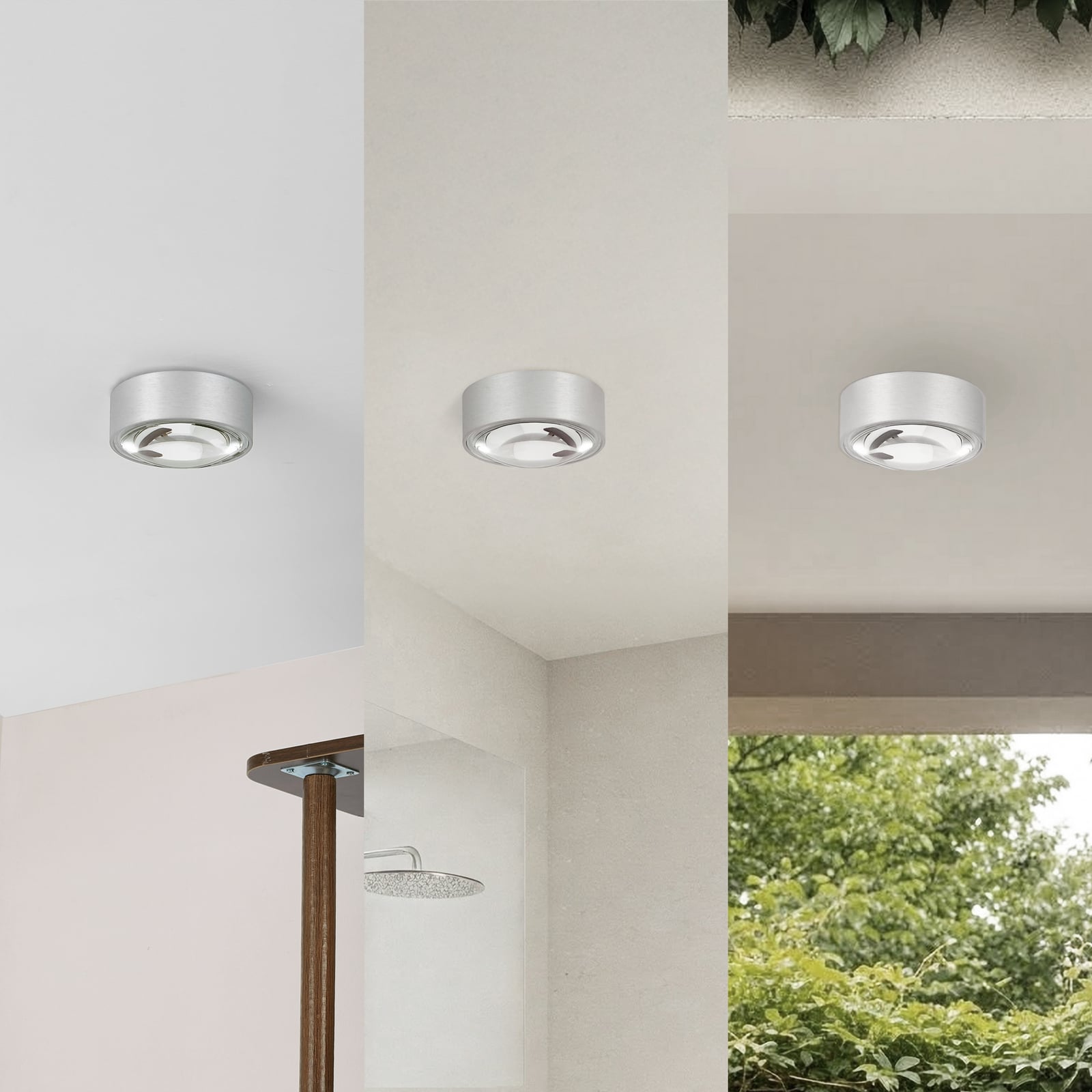 LED innbyggingsspot Siaka grå aluminium detalj