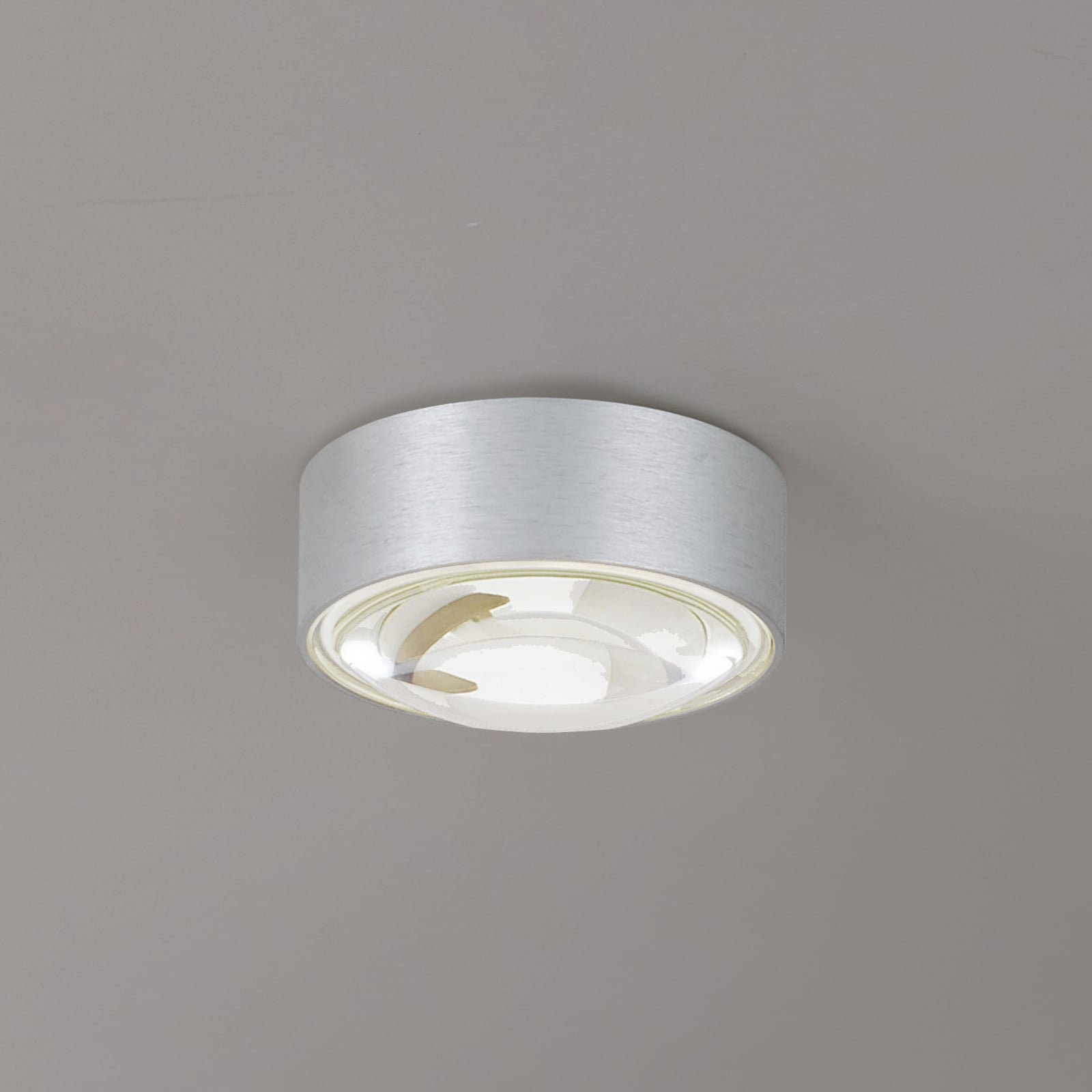 LED innbyggingsspot Siaka grå aluminium forfra