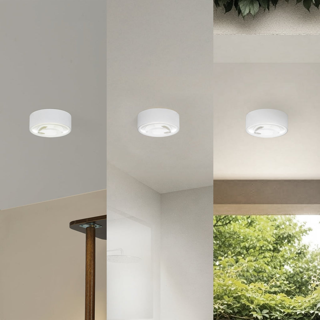 LED innbyggingsspot Siaka hvit aluminium Ø10,5 cm IP65 bakside