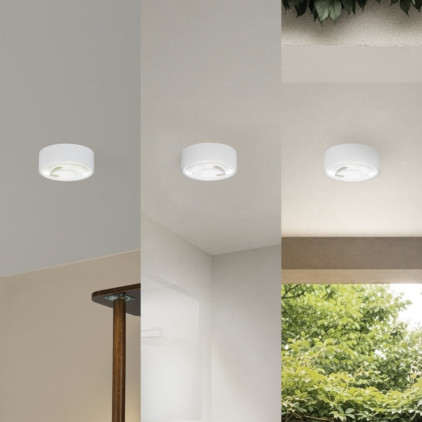 LED innbyggingsspot Siaka hvit aluminium Ø10,5 cm IP65 bakside