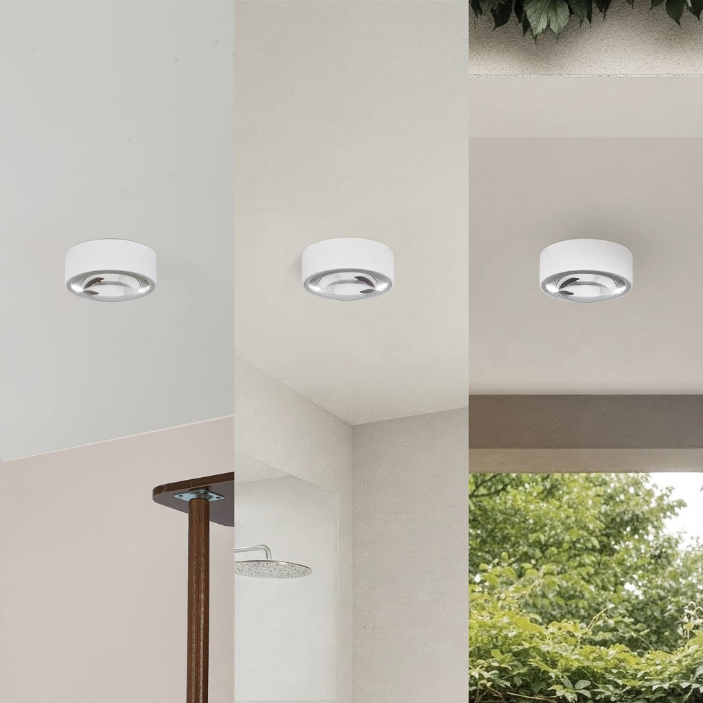 Detalj av LED innbyggingsspot Siaka hvit aluminium Ø10,5 cm IP65