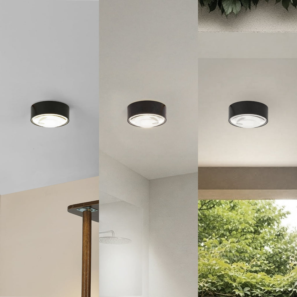 LED innbyggingsspot Siaka svart aluminium Ø5 cm bakside