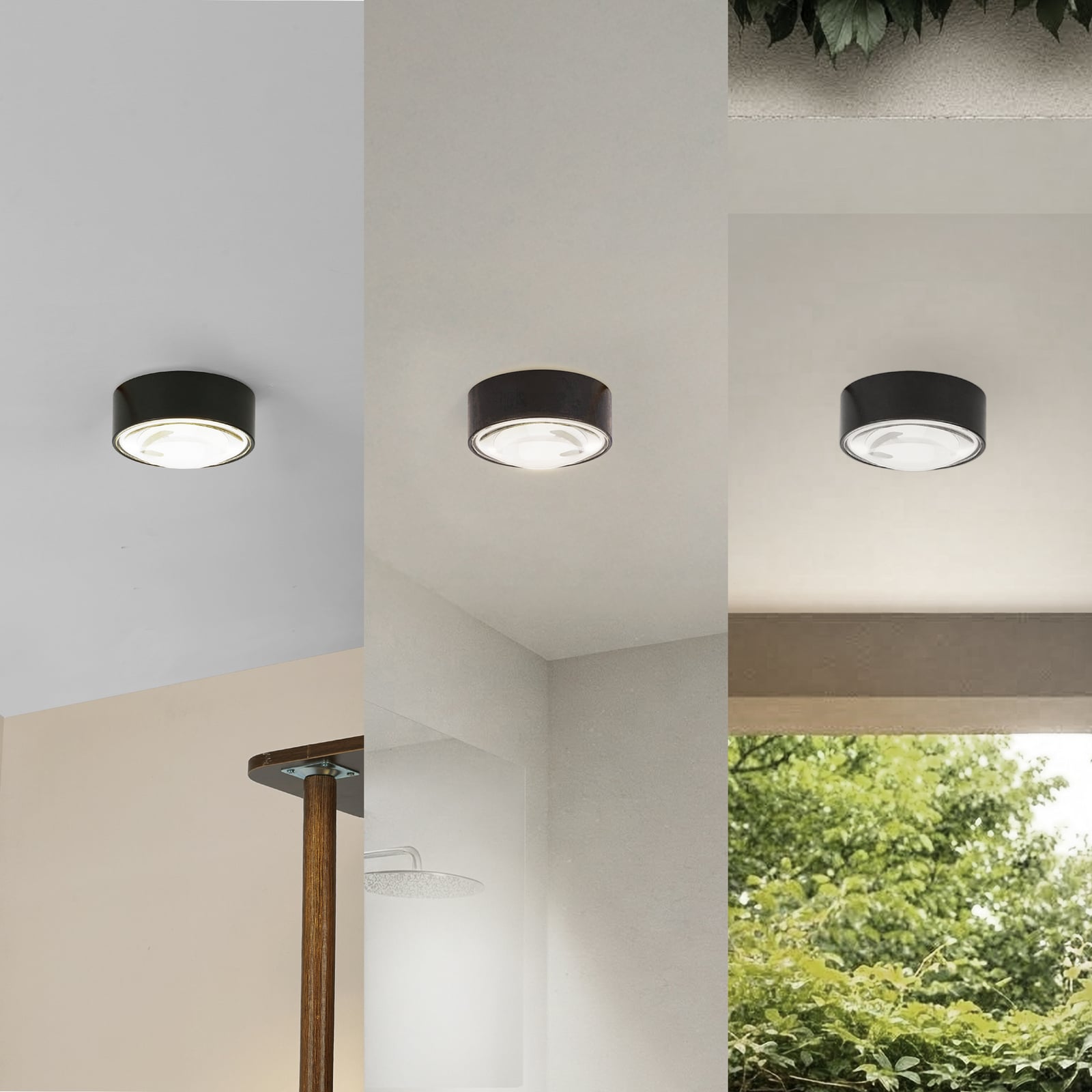 LED innbyggingsspot Siaka svart aluminium Ø5 cm bakside