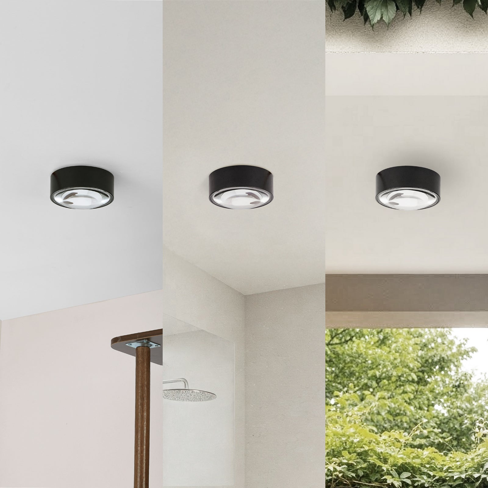Detalj av LED innbyggingsspot Siaka svart aluminium Ø5 cm