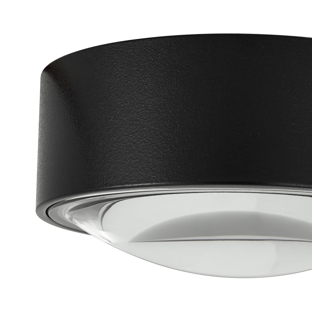 LED innbyggingsspot Siaka svart aluminium Ø5 cm i bruk på bad