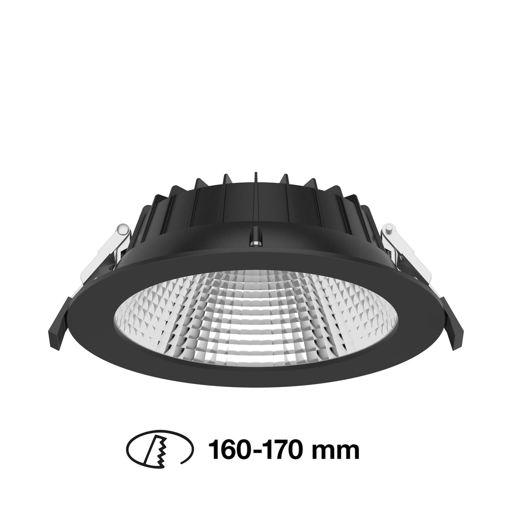 LED innbyggingsspot SLC Shift dimbar CCT Ø19 cm IP54 bakside