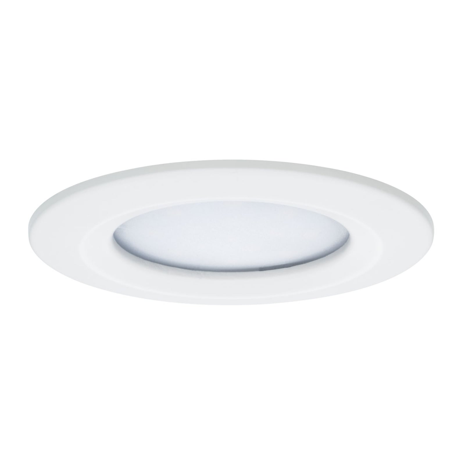 LED innbyggingsspot Slim Coin 3-sett dimbar hvit IP44 bakside og tilkoblingsboks