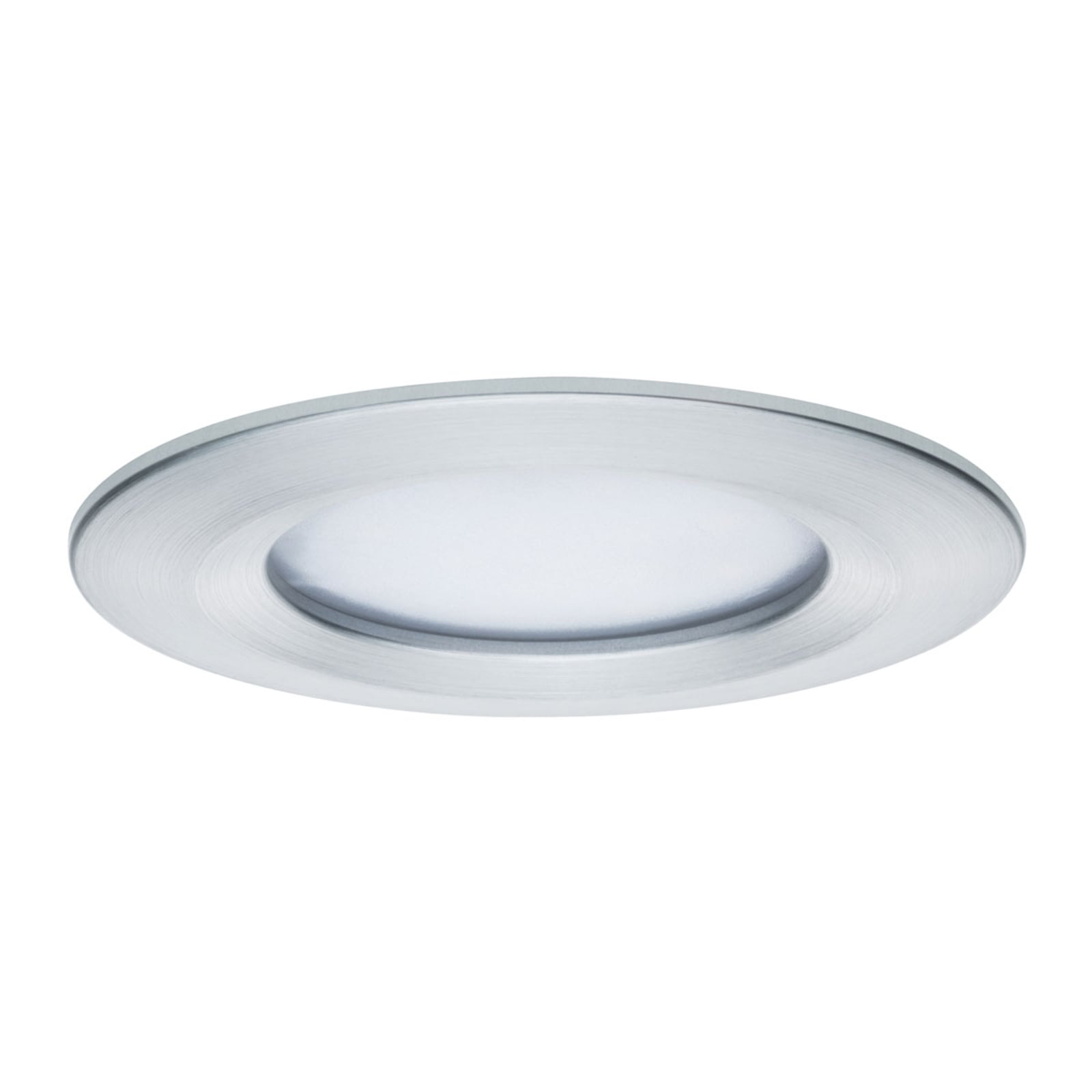 LED innbyggingsspot Slim Coin dimbar 3-pack IP44 aluminium bakside
