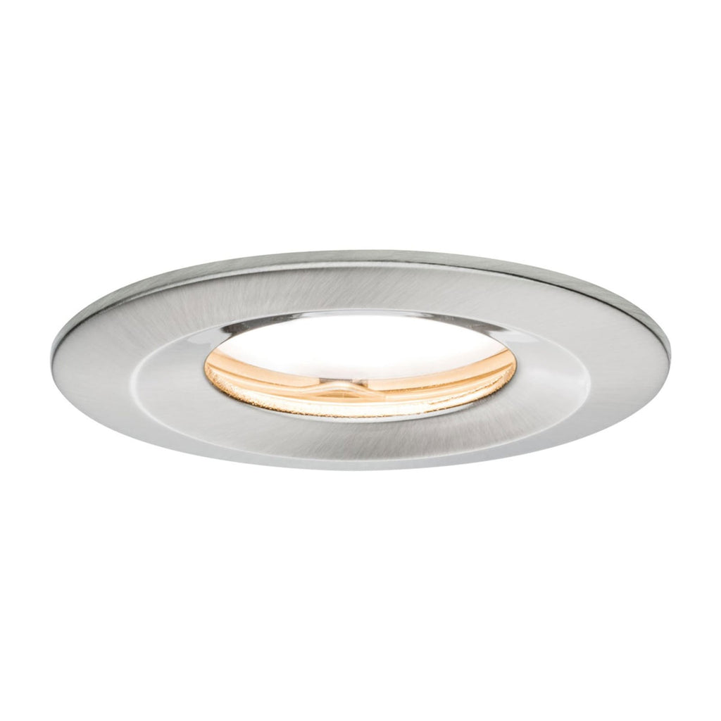 LED innbyggingsspot Slim Coin dimbar IP65 Ø7,8 cm jern - Paulmann forfra