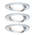 LED innbyggingsspot Slim Coin svingbar dimbar alu 3-pack forfra