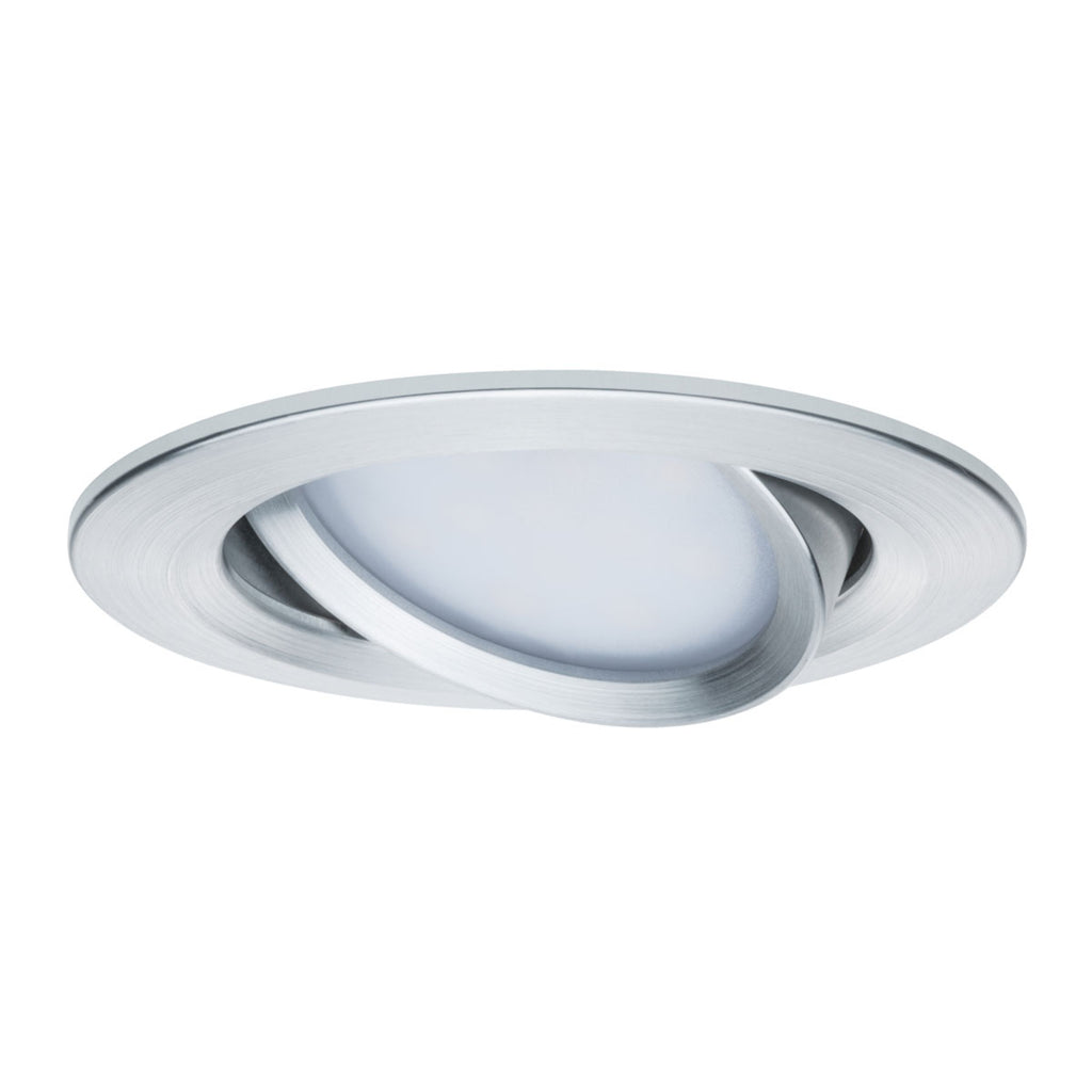 LED innbyggingsspot Slim Coin svingbar dimbar alu 3-pack bakside