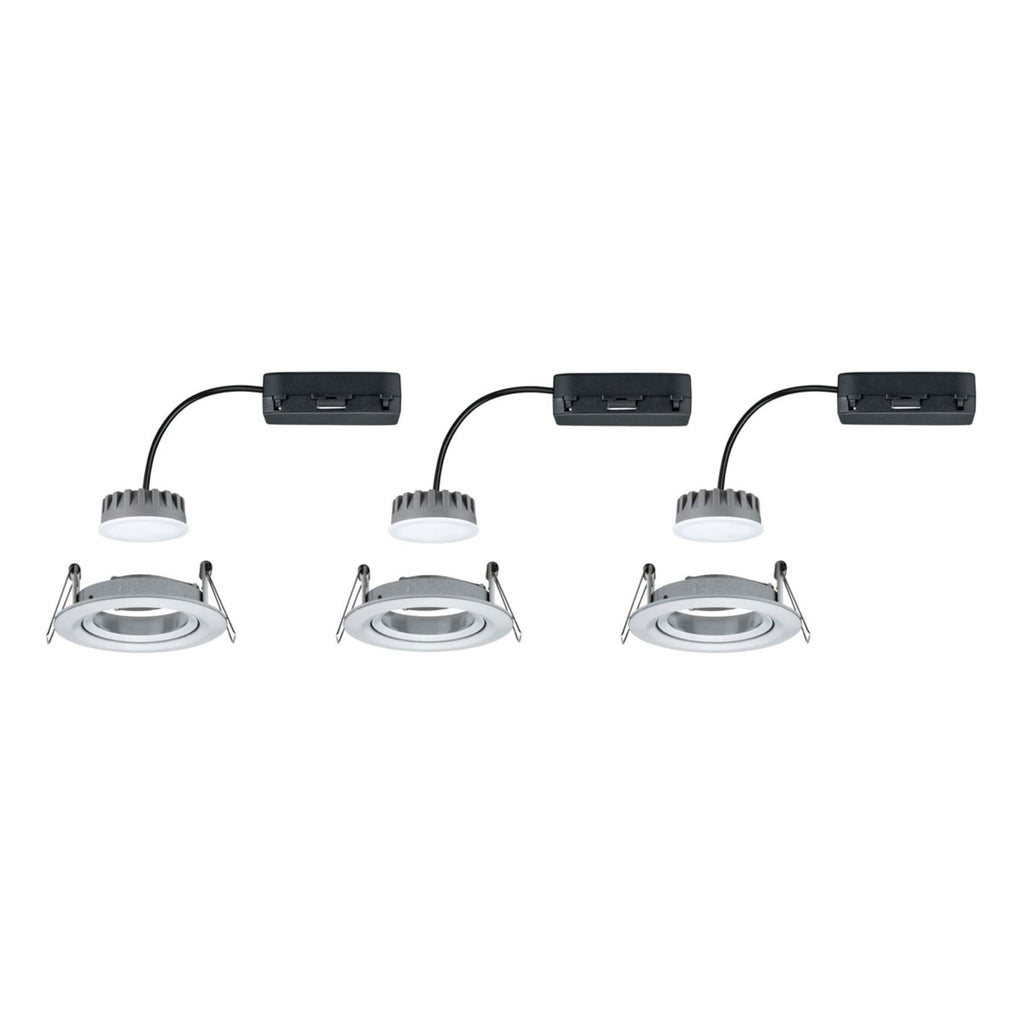 Detalj av LED innbyggingsspot Slim Coin svingbar dimbar alu 3-pack