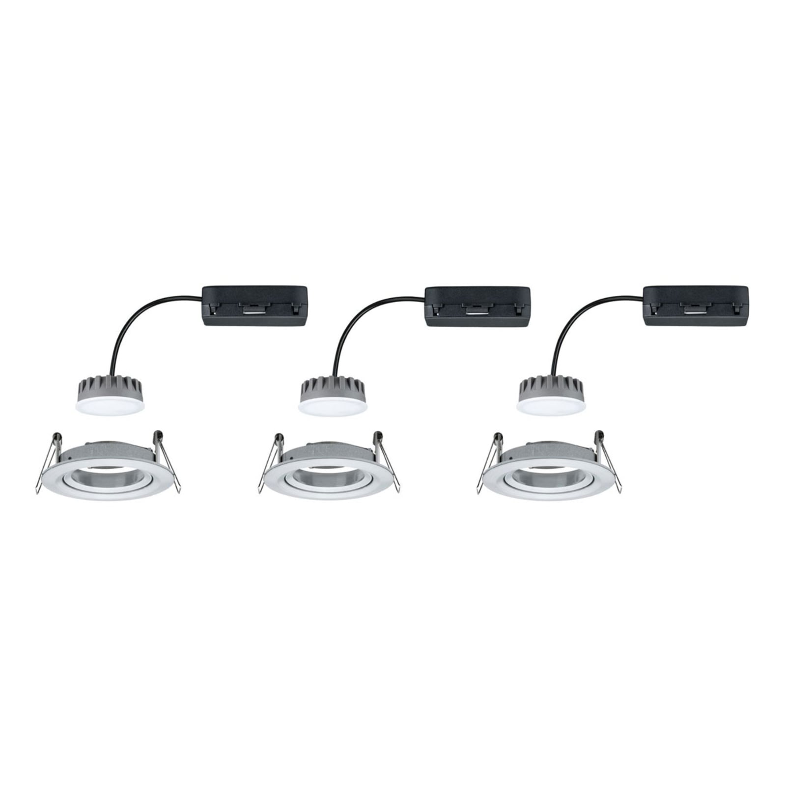 Detalj av LED innbyggingsspot Slim Coin svingbar dimbar alu 3-pack
